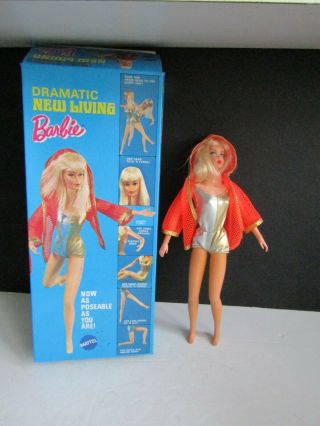 Rare Vintage 1969 Dramatic Living Barbie 1116 Platinum Blonde