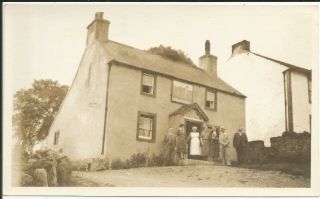 Old Photo Of The First Night At The Greyhound Inn,  Bothel,  Cumbria,  With Staff