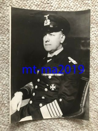 Ww2 Press Photograph - German Kriegsmarine Admiral Erich Raeder