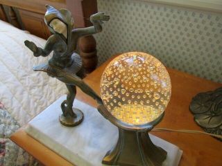 Antique JB Hirsch Gerdago Harlequin Art Deco Dancing Pixie Lamp 2