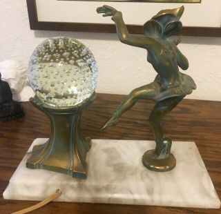 Antique JB Hirsch Gerdago Harlequin Art Deco Dancing Pixie Lamp 4