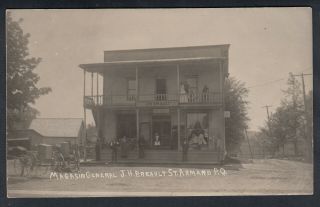 Vintage Canada,  Quebec,  St.  Armand,  General Store Building,  Real Photo Postcard