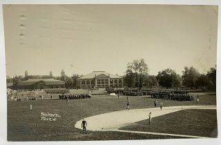 Antique Vtg 1913 University Of Illinois Regiment Review Rppc Real Photo Postcard