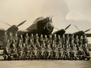 Ww2 Raf 90 Sqn Lancaster Bomber Squadron Photograph