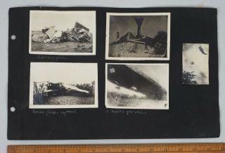 Photo Album Page With Wwi World War 1 Images German Zeppelin Airplanes