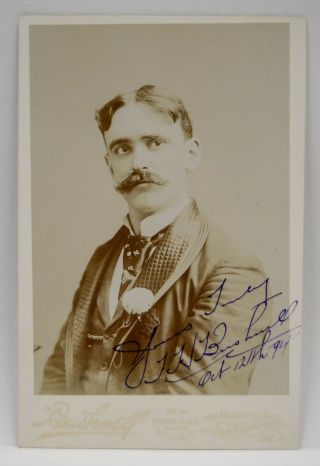 1894 F H Bushnell Photographer San Francisco Self Portrait Signed Cabinet Photo