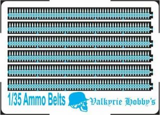 1:35 Ammo Belts X6 - Photo Etched Parts Accessories Ww2 Scale Modelling German