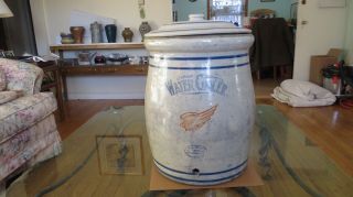 Vintage Red Wing 6 Gallon Stoneware Water Cooler Rare Hard To Find 120 Years Old