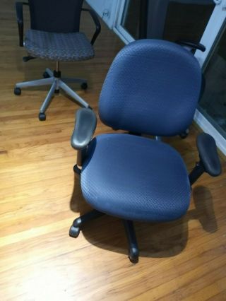 Steelcase Leap Chair V2 Fully Loaded Blue Vintage Mid - Modern Chair
