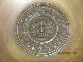 Antique Large Bronze Centerpiece Bowl Medusa Maker Unknown