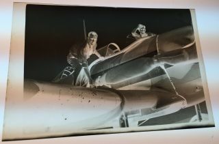 Rc437 Ww2 Rcaf Harvard Aircraft Airplane B&w Photo Negative 1948