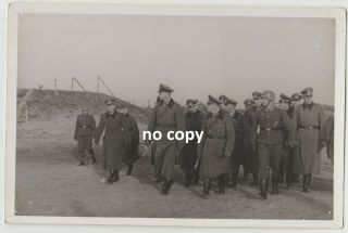 Ww2 German Press Photo Wehrmacht General Rommel Inspects Normandy 1944