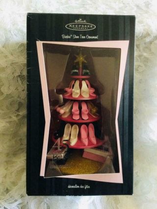 Barbie 2004 Hallmark Keepsake 45th Anniversary Shoe Ornament 5 - 1/2”
