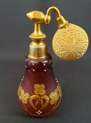 Exceptional Devilbiss Perfume Atomizer - Early 1900s - Bohemian Signed