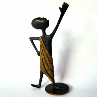 African Griot Figure - Karl Hagenauer,  Wien - Bronze - 1920s - 30s,  Signed/marked