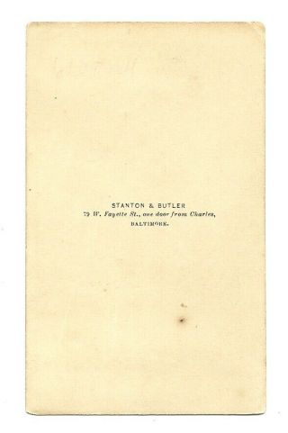 RARE EARLY CDV OF CSA GENERAL P.  G.  T.  BEAUREGARD BY STANTON / BUTLER OF BALTIMORE 3