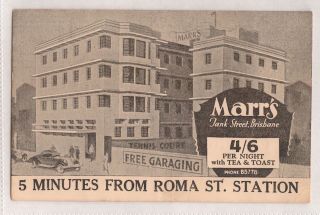 Vintage Postcard Advertising Marr 