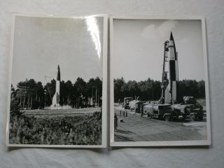 Ww2 Press Photos Captured V2 Rocket Test Baor Cuxhaven 1945