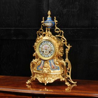 Sevres Porcelain And Gilt Bronze Antique French Clock By Vincenti