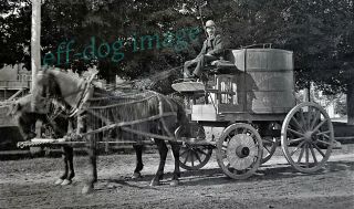 19th C Horse - Drawn Wagon Garfield & Harrington Ice Lk.  Quinsigamond Worcester Ma
