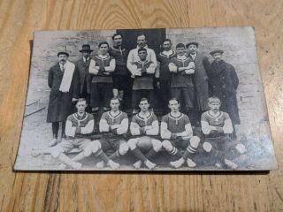 Vintage Northampton Postcard Stanion Fc Football Club Corby Northants