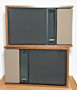 Vintage Pair Bose 301 Series Ii Direct Reflecting Stereo Speakers
