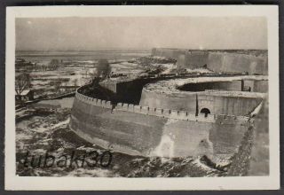 Fq4 China Shanxi Linfen 山西臨汾 1930s Photo Linfen Castle Wall