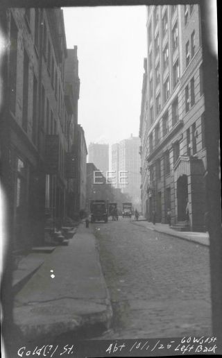 1925 Gold St @ 60 Wall St Manhattan York City Nyc Old Photo Negative U52