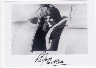 Wwii Ww2 Bob Raf Spitfire Battle Of Britain Pilot Jones Cockpit Signed Photo