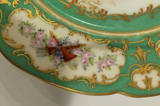 Hand Painted Antique Sevres Chateau des Tuileries Cabinet Plate Signed 4