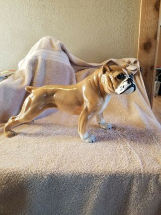 Vintage Ronzan Lenci Italy Bulldog English Bull Dog Figurine