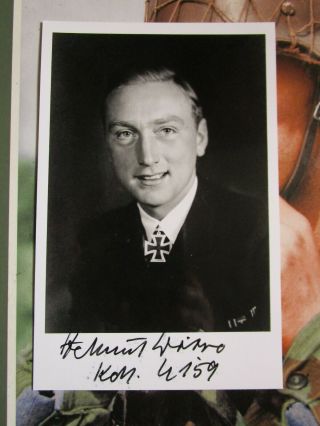 Helmut Witte (u - 159) German Ww2 U - Boat Ace Knights Cross Winner Signed Photo