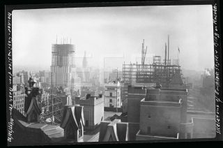 1930 Empire State Building Construction Manhattan Nyc Old Photo Negative 362b