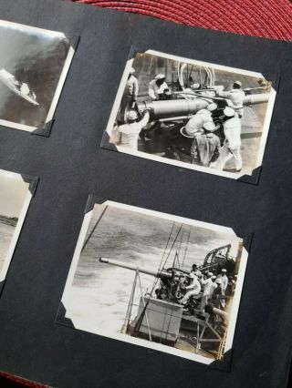 World War Ii 2 Photo Album Ships Guns Navy Streets Phillipines China Hong Kong