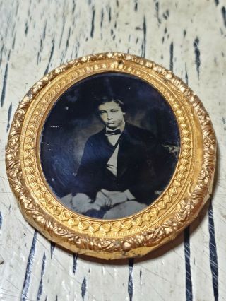Antique 1860 Prince Of Wales Albert Edward Ambrotype By George Clark Of Boston