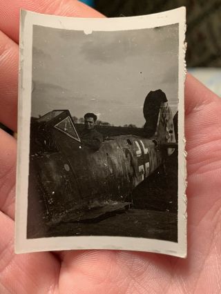 (18) Ww2 Photos Captured Destroyed German Plane,  Bridge,  Scenary