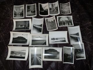 (18) WW2 PHOTOS CAPTURED DESTROYED GERMAN PLANE,  BRIDGE,  SCENARY 3