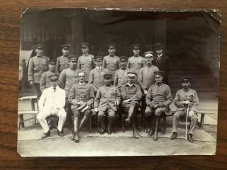 China Old Photo German Generals Soldiers Group Troop Photo Tsingtau