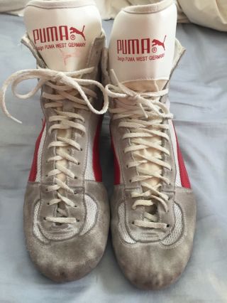 Vintage Rare Puma Wrestling Shoes Size 10.  5
