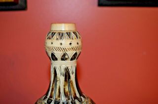 Stunning Doulton Lambeth Hannah Barlow Vase Ducks Cattails Unique Shape 4