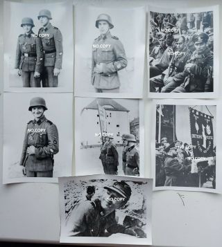 7x Ww2 German Press Photos Waffen Ss Volunteers Nordland Denmark Nederland Eston