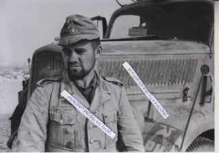 Ww2 Press Photograph Foto Photo Soldier Afrika Korps Top