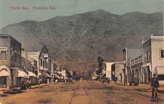 Monrovia California Myrtle Avenue Street Scene Vintage Postcard Aa27697