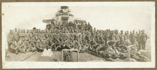 Ww I Photograph Of 5th Division Doughboys Onboard A Troop Ship,  C.  1919
