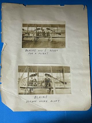 Antique Biplane - 5 Photos - 1913 (107 Years Old) - From Old Photo Album