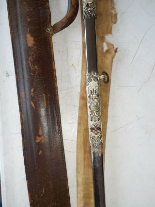 Vintage Mc Lilley & Co.  Knights Templar Engraved Masonic Ceremony Sword 4