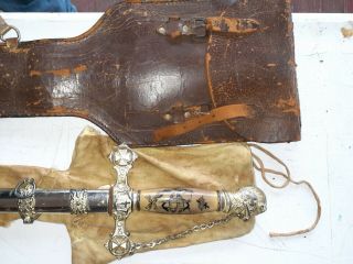 Vintage Mc Lilley & Co.  Knights Templar Engraved Masonic Ceremony Sword 6