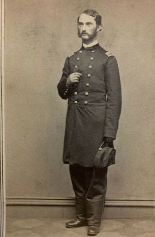 Civil War Union General Cdv Unidentified Conn.  Photo Studio Moulthrop Williams