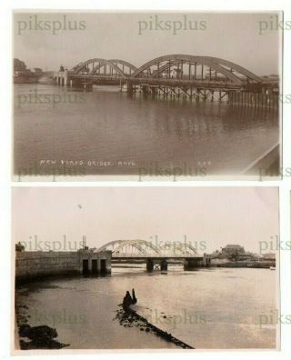 Postcard & Photo The Foryd Bridge Rhyl Denbighshire Wales Vintage C.  1932