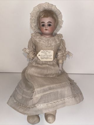 14” Antique German Closed Mouth Bisque Shoulder Head Doll Possibly Kestner